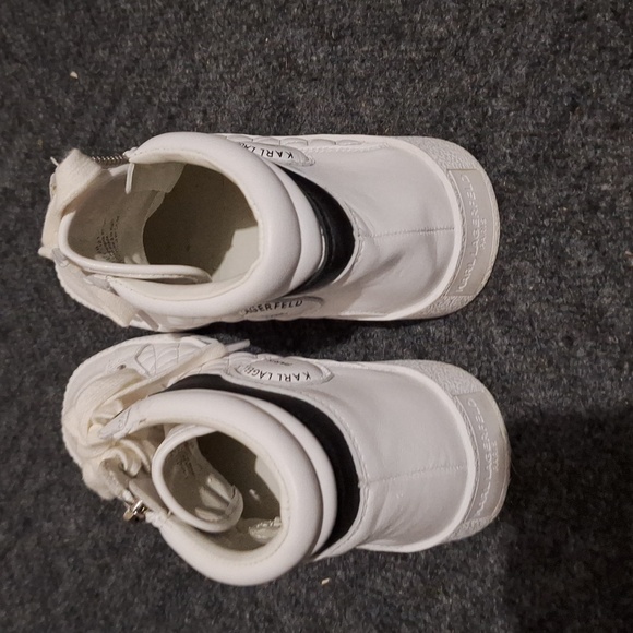Karl Langerfeld Paris 7M Lace-up white hi tops - Picture 4 of 6
